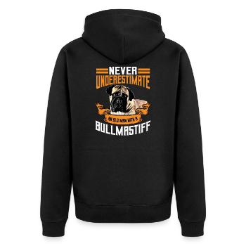 Bullmastiff cadeau hommes - Veste à capuche bio Premium Unisexe - noir - Dos - Nico (187cm)