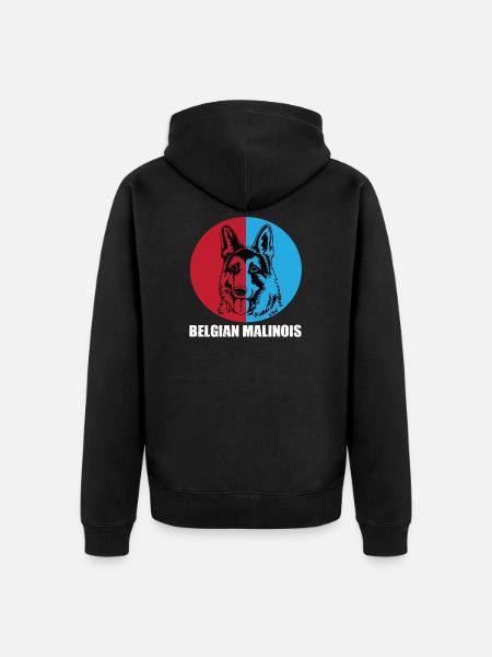 Belgian Malinois - Unisex Premium Organic Zip Hoodie - black