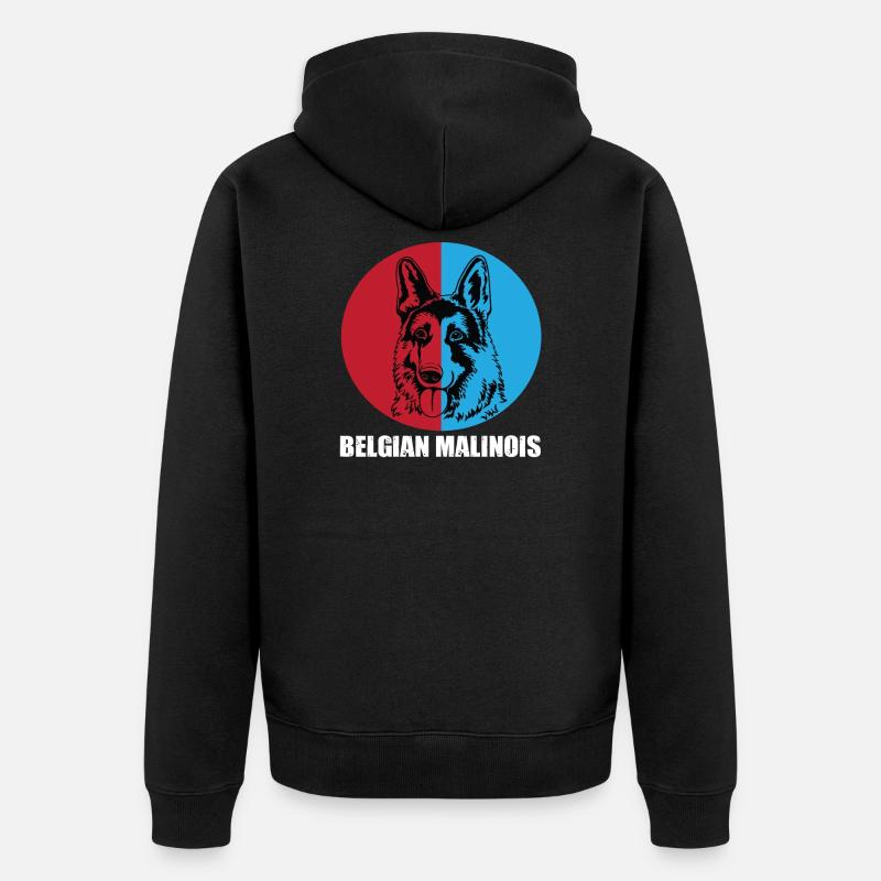 Malinois belge - Veste à capuche bio Premium Unisexe - noir