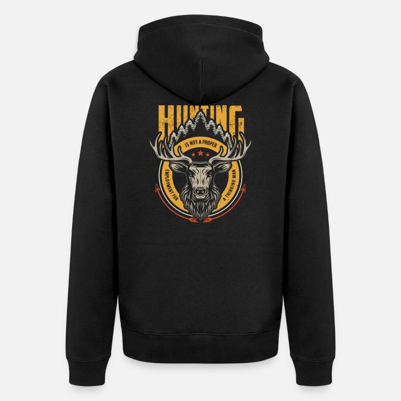 Hunting is not proper ..... - Veste à capuche bio Premium Unisexe - noir