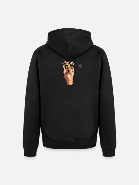 Fléchettes Fléchettes - Veste à capuche bio Premium Unisexe - noir