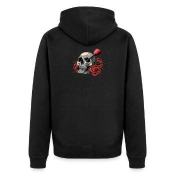Dart Darter Dart sport - Unisex Premium Organic Zip Hoodie - black - Back - Nico (187cm)