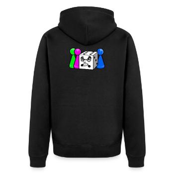 Jeu de société - Veste à capuche bio Premium Unisexe - noir - Dos - Nico (187cm)