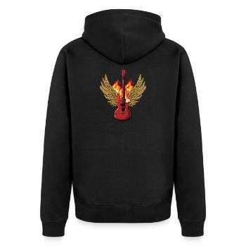 Guitare électrique guitare - Veste à capuche bio Premium Unisexe - noir - Dos - Nico (187cm)