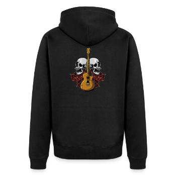 Guitare électrique guitare - Veste à capuche bio Premium Unisexe - noir - Dos - Nico (187cm)