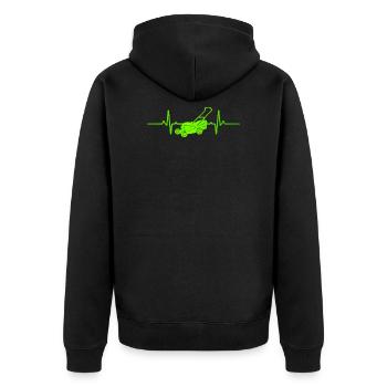 Tondre le rythme cardiaque - Veste à capuche bio Premium Unisexe - noir - Dos - Nico (187cm)