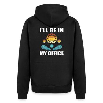 Pinball Player Gift - Unisex Premium Organic Zip Hoodie - black - Back - Nico (187cm)