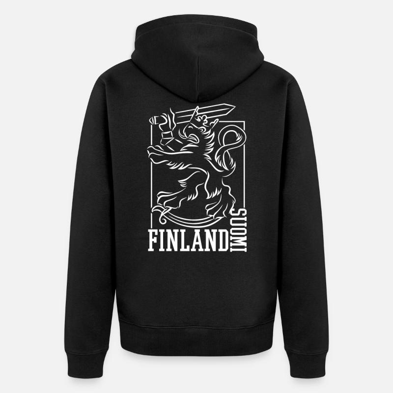 Puissance du lion! - Veste à capuche bio Premium Unisexe - noir