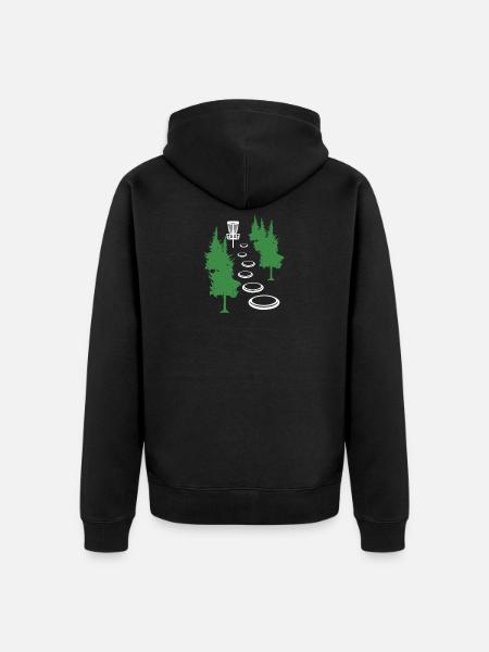 Frisbee Golf - Unisex Premium Bio Zip Hoodie - Schwarz