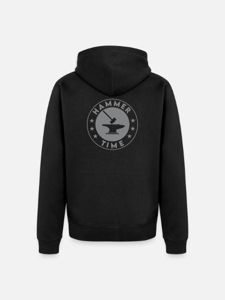 forge - Unisex Premium Organic Zip Hoodie - black