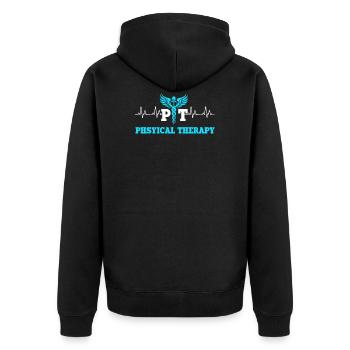 Physiothérapie Rythme cardiaque - Veste à capuche bio Premium Unisexe - noir - Dos - Nico (187cm)