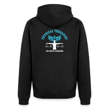 Physiothérapeute Le musculateur - Veste à capuche bio Premium Unisexe - noir - Dos - Nico (187cm)