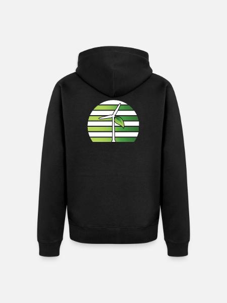 Éoliennes - Veste à capuche bio Premium Unisexe - noir