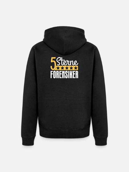Forensik Forensiker - Unisex Premium Bio Zip Hoodie - Schwarz