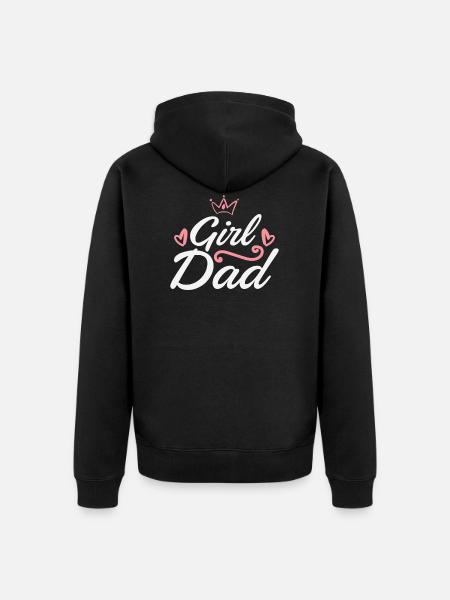 Papa Vater Vatertag - Premium økologisk unisex-hættejakke - sort