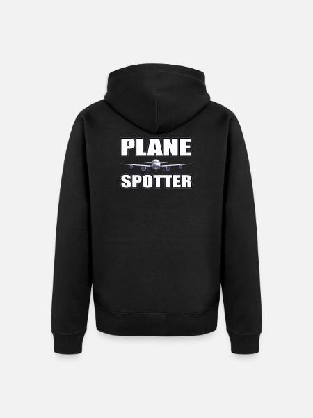 Planespotter - Unisex Premium Organic Zip Hoodie - black