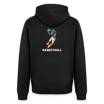 Basketteur - Veste à capuche bio Premium Unisexe - noir - Dos - Nico (187cm)