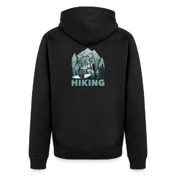 Randonneurs de trekking randonneurs - Veste à capuche bio Premium Unisexe - noir - Dos - Nico (187cm)