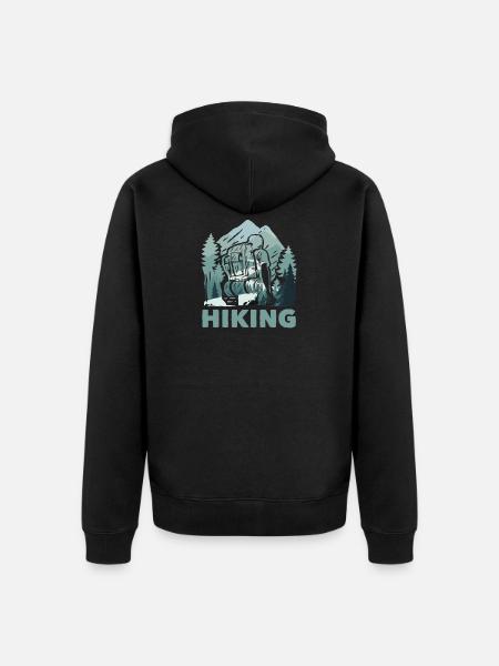 Randonneurs de trekking randonneurs - Veste à capuche bio Premium Unisexe - noir