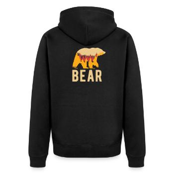 Grizzly Ours Brun - Veste à capuche bio Premium Unisexe - noir - Dos - Nico (187cm)
