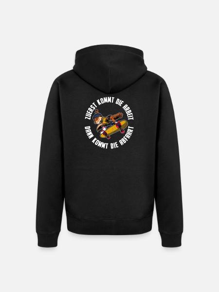 Skateboard Skateboarder Skater - Unisex Premium Organic Zip Hoodie - black