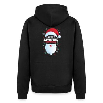 Noël forain cadeau - Veste à capuche bio Premium Unisexe - noir - Dos - Nico (187cm)