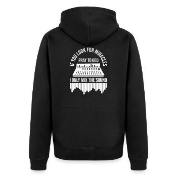 Technicien de son Sound Audio Engineer - Veste à capuche bio Premium Unisexe - noir - Dos - Nico (187cm)