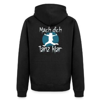Tanzen Tänzer Tanz - Unisex Premium Bio Zip Hoodie - Schwarz - Hinten - Nico (187cm)