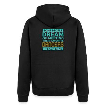 Tanzen Tänzer Tanz - Unisex Premium Bio Zip Hoodie - Schwarz - Hinten - Nico (187cm)