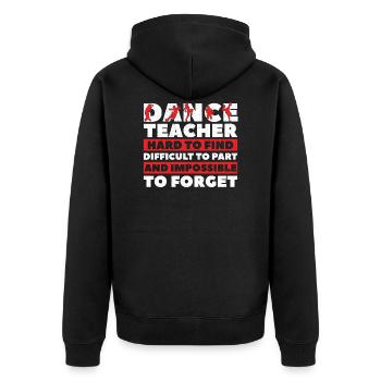 Tanzen Tänzer Tanz - Unisex Premium Bio Zip Hoodie - Schwarz - Hinten - Nico (187cm)