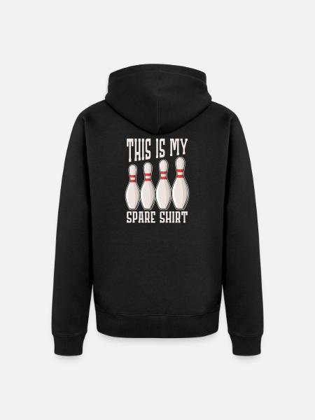 bowling - Unisex Premium Organic Zip Hoodie - black