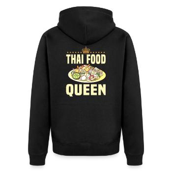 Thai Food Reine - Veste à capuche bio Premium Unisexe - noir - Dos - Nico (187cm)