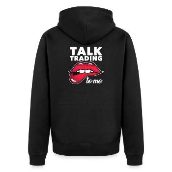 Stock Day Trading Exchange Forex Stock Trader - Unisex Premium Organic Zip Hoodie - black - Back - Nico (187cm)