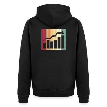 Rétro Stock Day Trading Bourse Forex Actions Trader - Veste à capuche bio Premium Unisexe - noir - Dos - Nico (187cm)