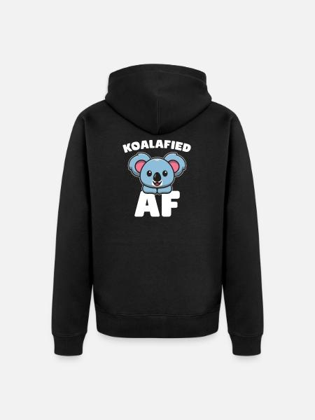 Koala Koala Bear - Unisex Premium Organic Zip Hoodie - black