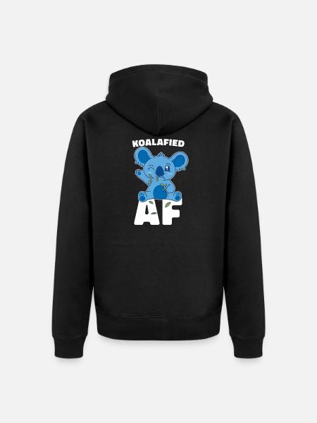 Koala Koala Bear - Unisex Premium Organic Zip Hoodie - black