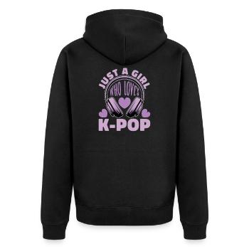 K-Pop Kpop K-Drama Korean Pop Musique - Veste à capuche bio Premium Unisexe - noir - Dos - Nico (187cm)