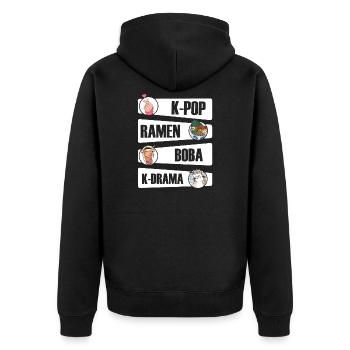 K-Pop Kpop K-Drama Korean Pop Musique - Veste à capuche bio Premium Unisexe - noir - Dos - Nico (187cm)