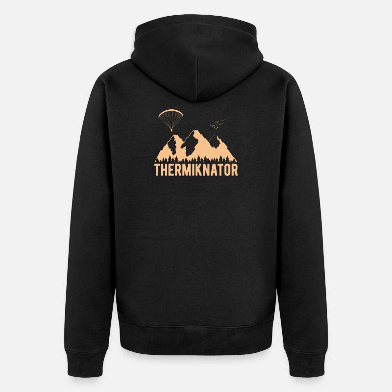 Paragleiter Gleitschirmfliegen Paragleiten - Unisex Premium Bio Zip Hoodie - Schwarz