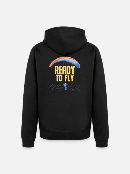 Paragliding Paragliding Paragliding Paragliding - Unisex Premium Organic Zip Hoodie - black