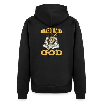Jeu de société - Veste à capuche bio Premium Unisexe - noir - Dos - Nico (187cm)