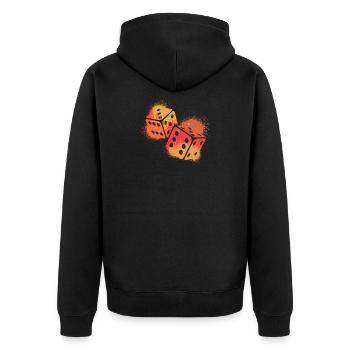 Rétro vintage jeu de plateau - Veste à capuche bio Premium Unisexe - noir - Dos - Nico (187cm)