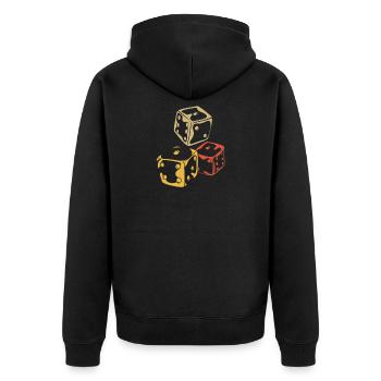 Rétro vintage jeu de plateau - Veste à capuche bio Premium Unisexe - noir - Dos - Nico (187cm)