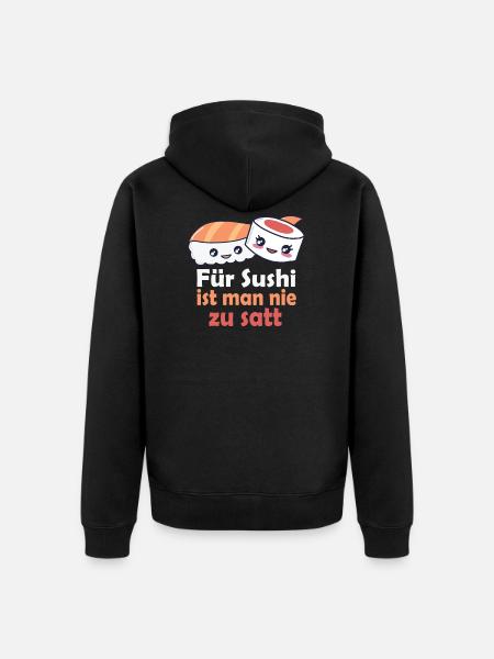 Sushi - Unisex Premium Bio Zip Hoodie - Schwarz