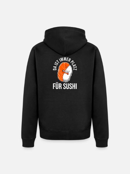 Sushi - Unisex Premium Bio Zip Hoodie - Schwarz