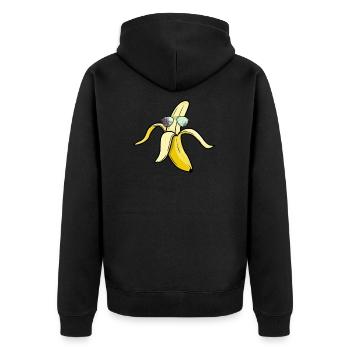 Banane - Veste à capuche bio Premium Unisexe - noir - Dos - Nico (187cm)