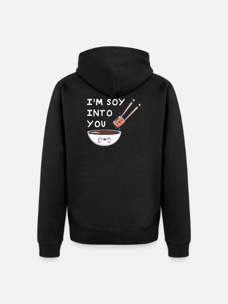 Sushi - Unisex Premium Organic Zip Hoodie - black