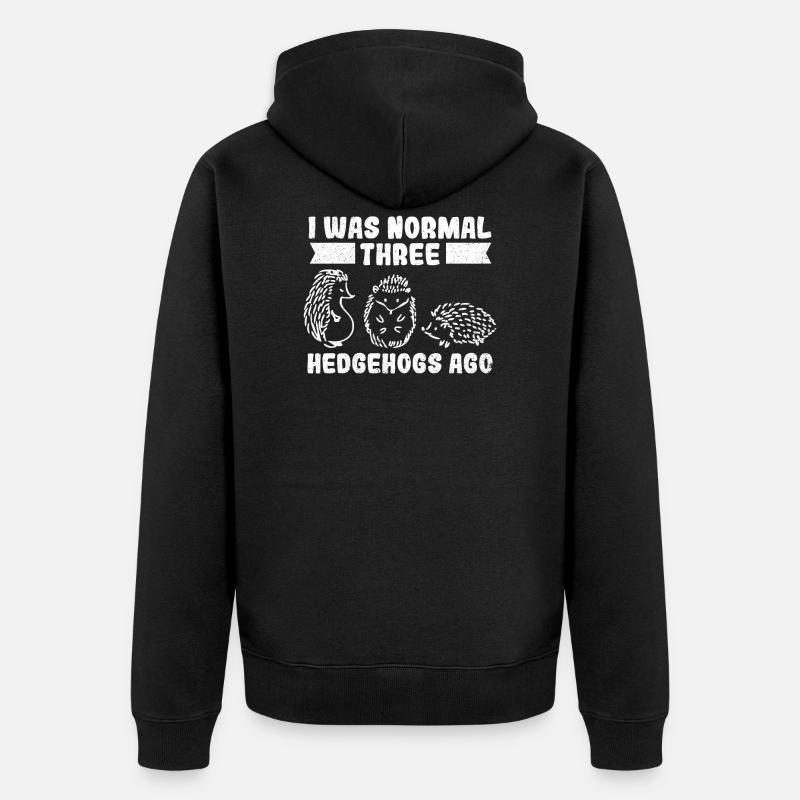 Igel - Unisex Premium Bio Zip Hoodie - Schwarz