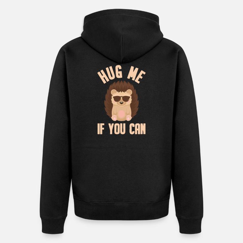 Igel - Unisex Premium Bio Zip Hoodie - Schwarz