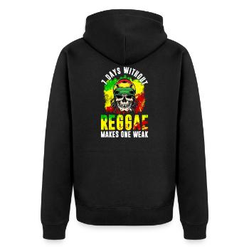 Reggae Dancehall Rasta Rastafari - Veste à capuche bio Premium Unisexe - noir - Dos - Nico (187cm)